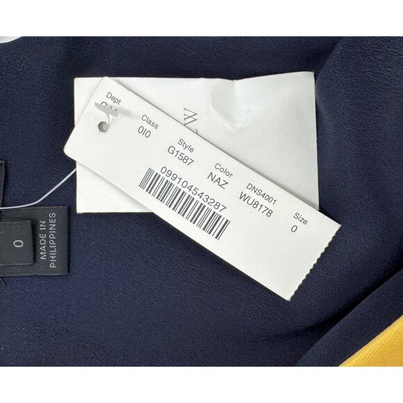 J.Crew Collection Halter Chevron Stripe Dress Size 0 Multicolor Satin - Picture 6 of 11